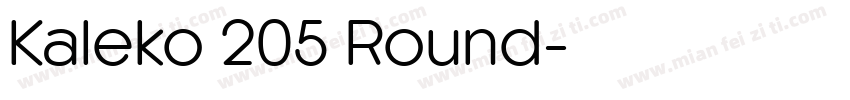 Kaleko 205 Round字体转换